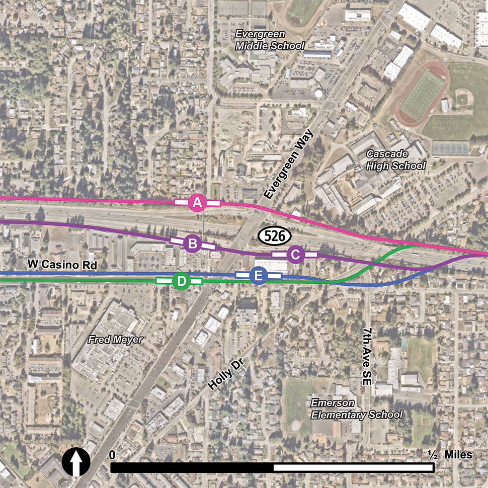 This map reflects alternatives as of February 2022, which are subject to change based on public input and design considerations.